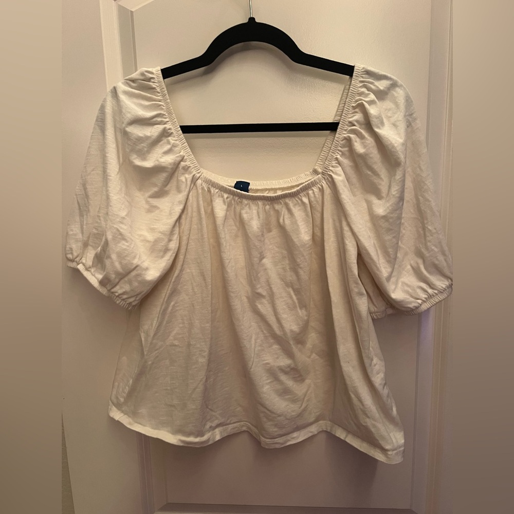 Old Navy Cream Puff Sleeve Blouse